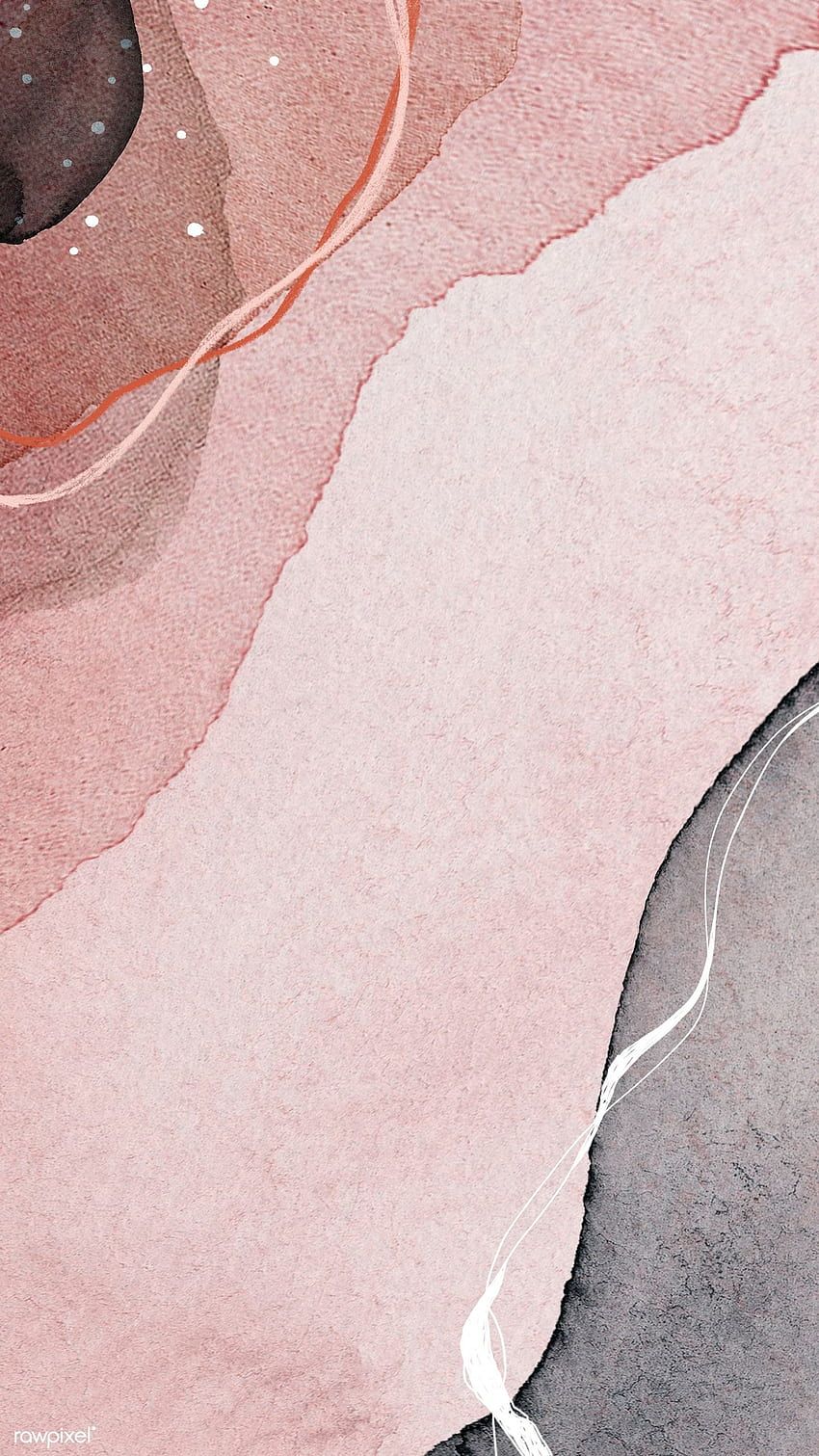 Aquarell, Rosa, Grau, Goldene Linie, Marmoreffekt, HD, Handy-Hintergrund im Hochformat