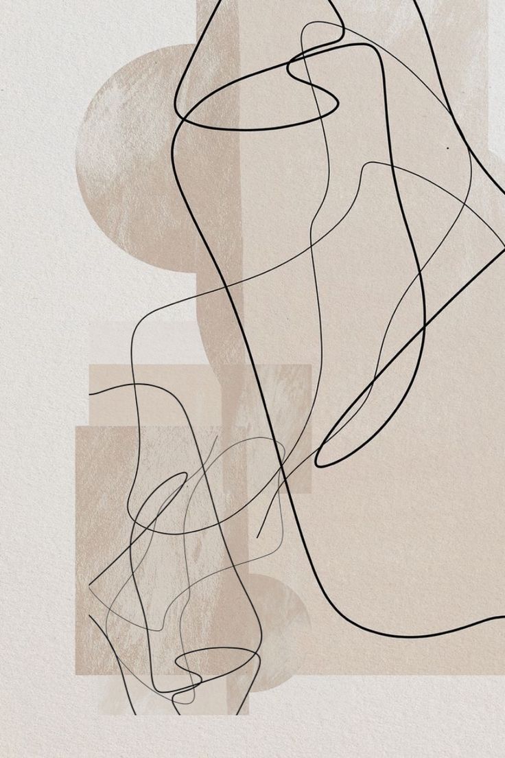 Line Art, Abstrakte Kunst, Beige, Minimalismus, Linien, HD, Sperrbildschirm fürs iPhone