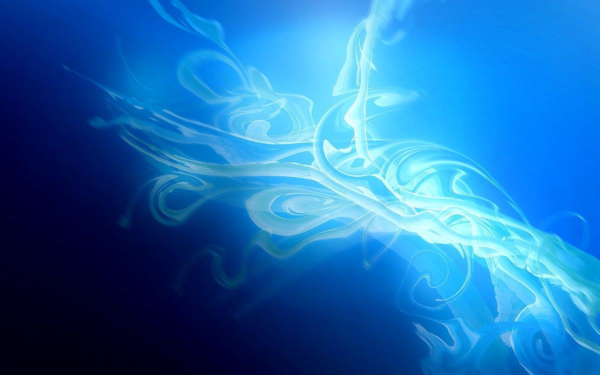 Lichtwirbel, Abstrakt, Leuchtend, Hellblau, Digitale Kunst, Hintergrundbild