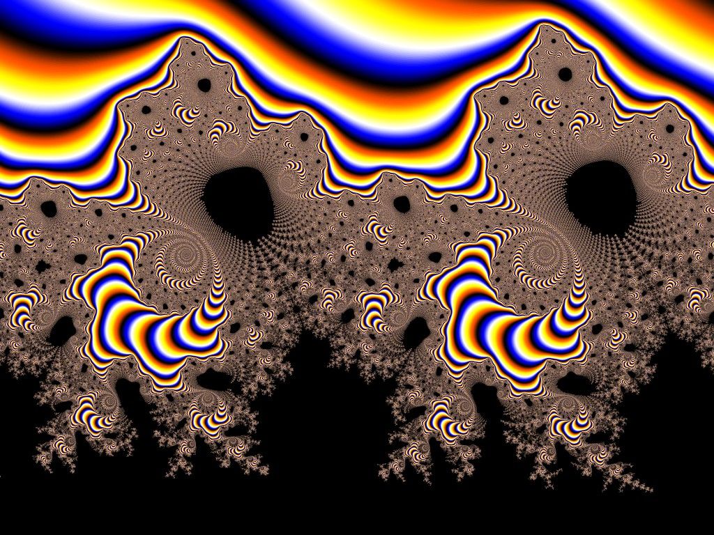 Mandelbrot-Menge, Fraktal, Mathematik, Bunte Ränder, Muster, Hintergrundbild fürs iPad