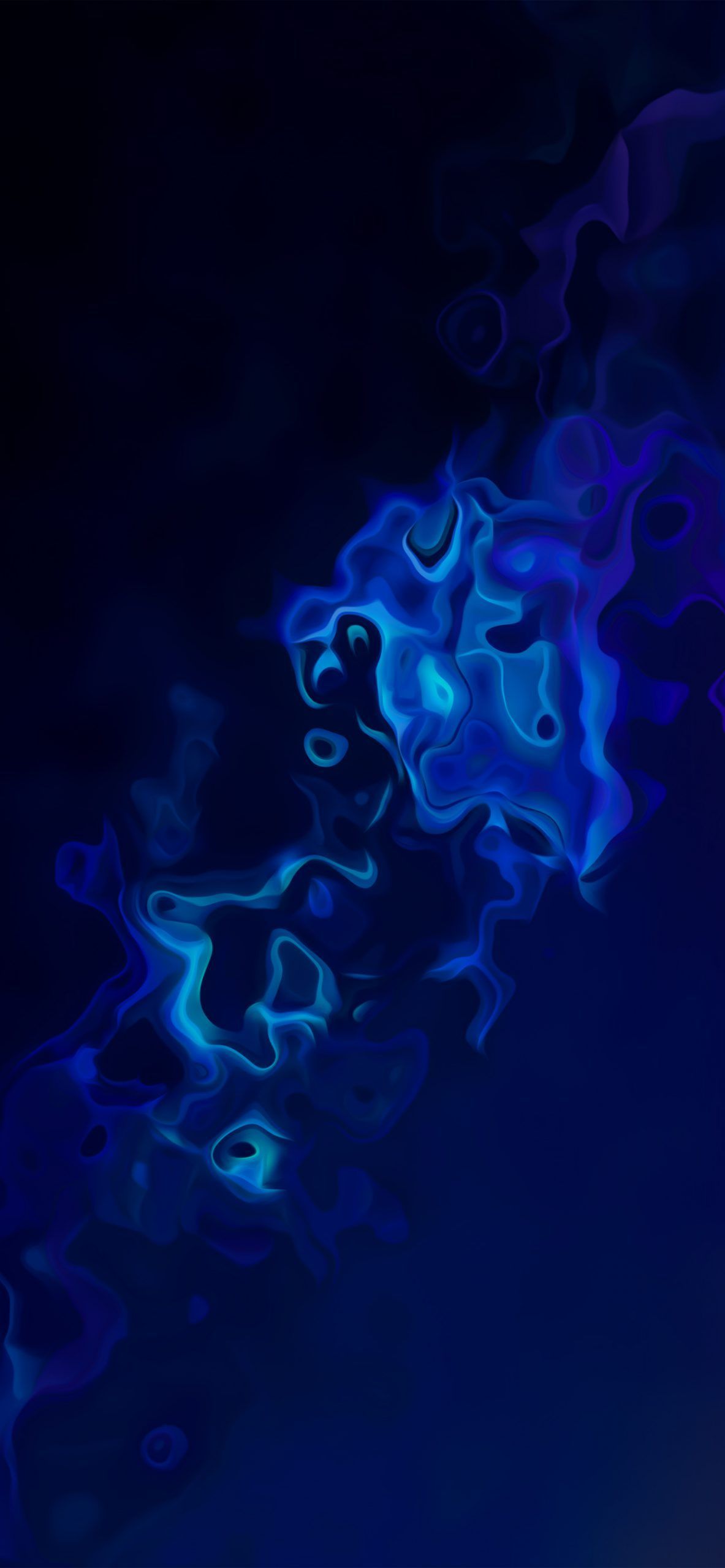 Abstrakt, Dunkelblau, Leuchtende Wirbel, Minimalistisch, Nacht, Full HD, Handy-Hintergrundbild
