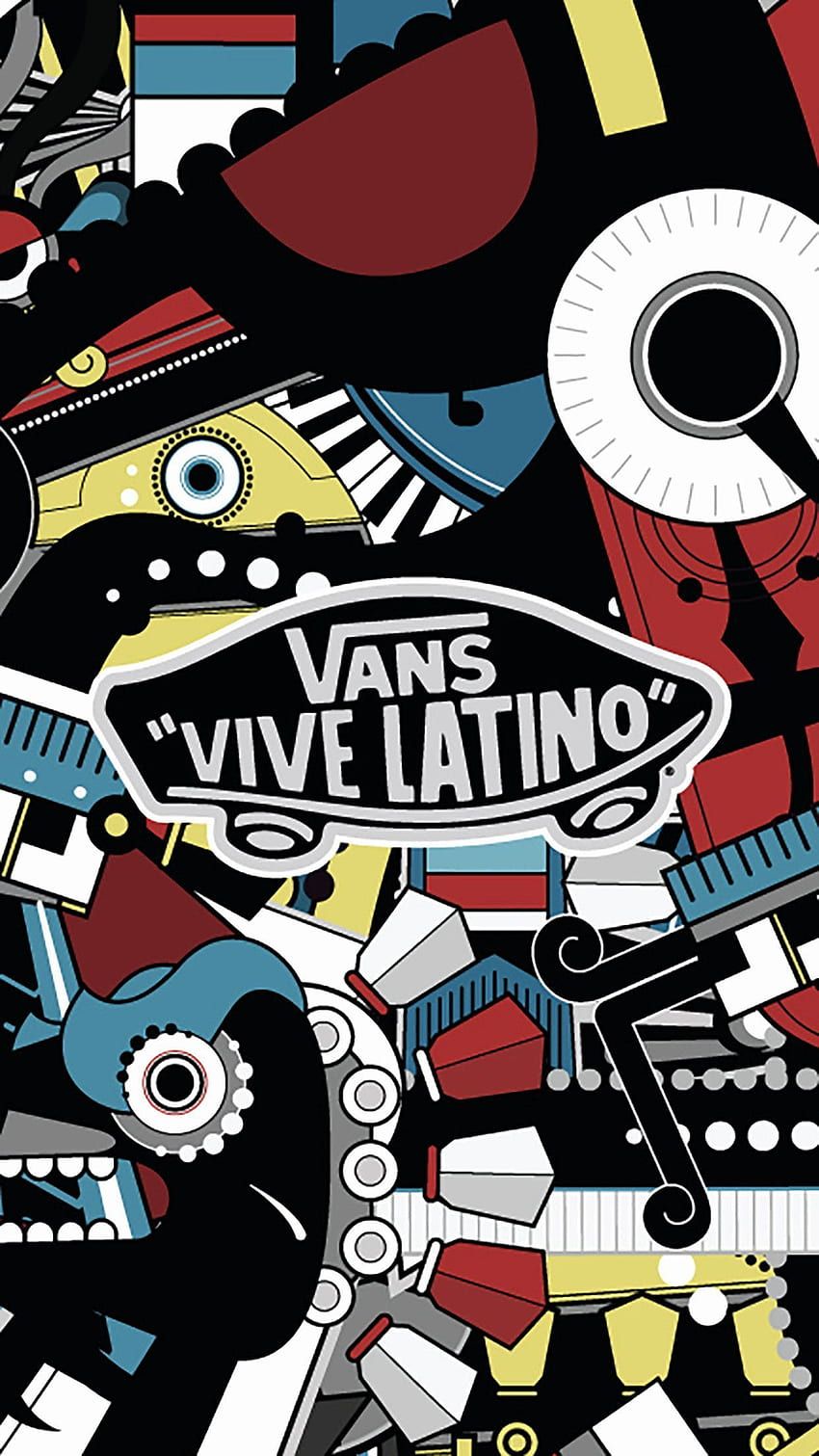 Vans, Vive Latino, Muster, Rot-Schwarz, Grafik, HD, Sperrbildschirm fürs iPhone
