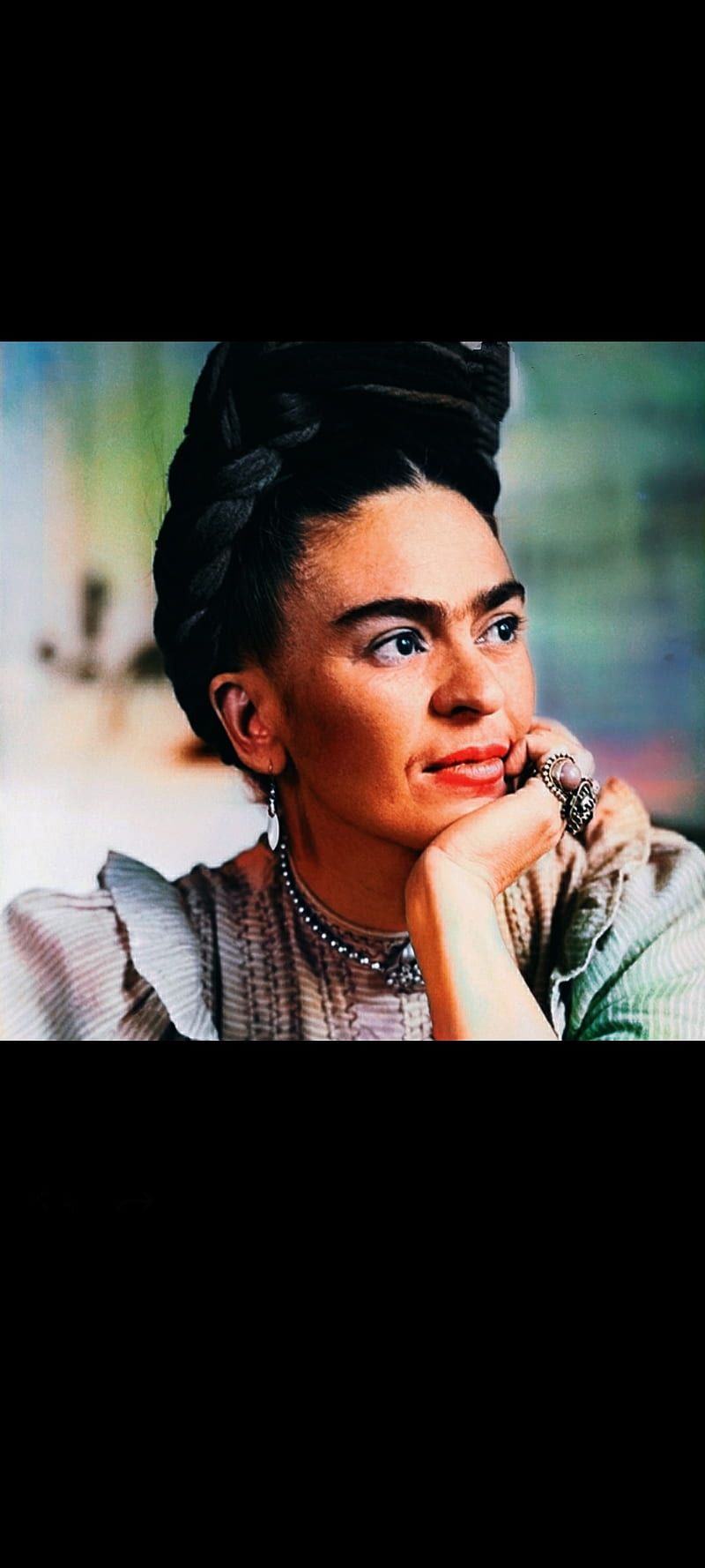 Frida Kahlo, Foto, Porträt, Schwarzer Rahmen, Vintage, HD, Sperrbildschirm fürs iPhone