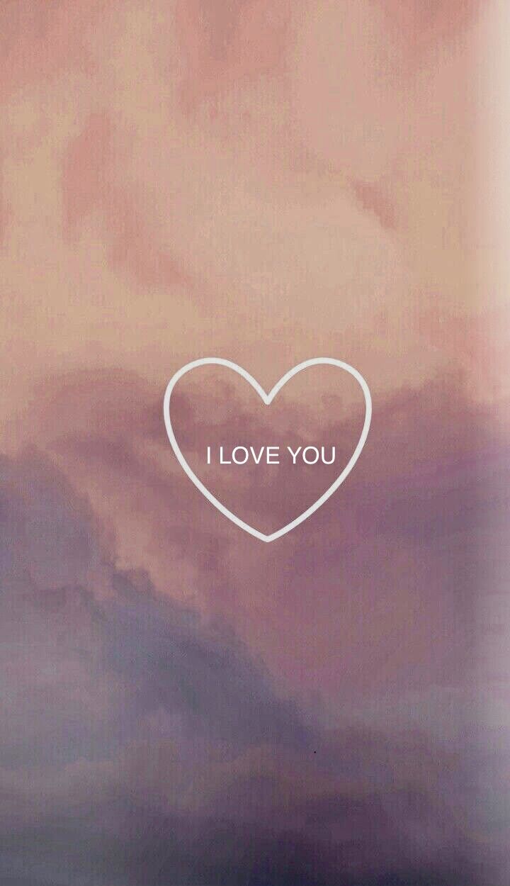 Herz, I Love You, Pastell, Aquarell, Rosa, HD, Sperrbildschirm fürs iPhone