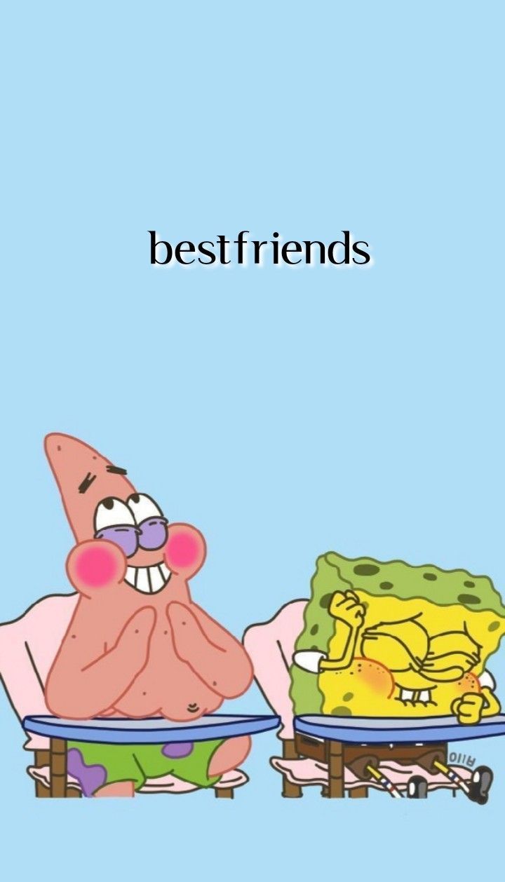 Patrick Star, SpongeBob Schwammkopf, Best Friends, Hellblau, HD, iPhone-Hintergrundbild