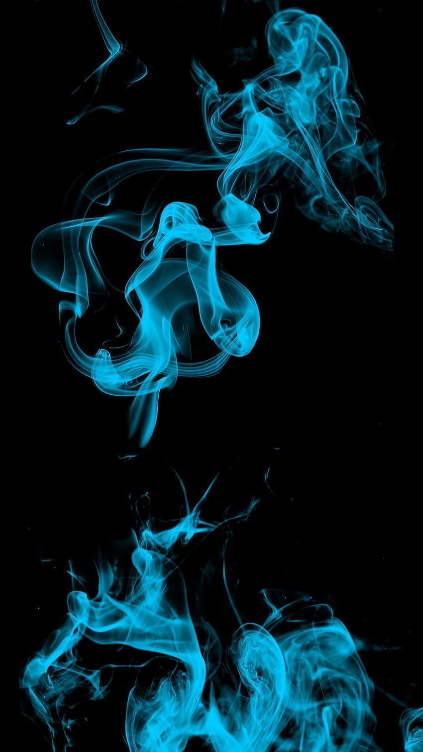 Rauch, Türkis, Rauchschwaden, Schwarzer Hintergrund, HD, Sperrbildschirm fürs iPhone