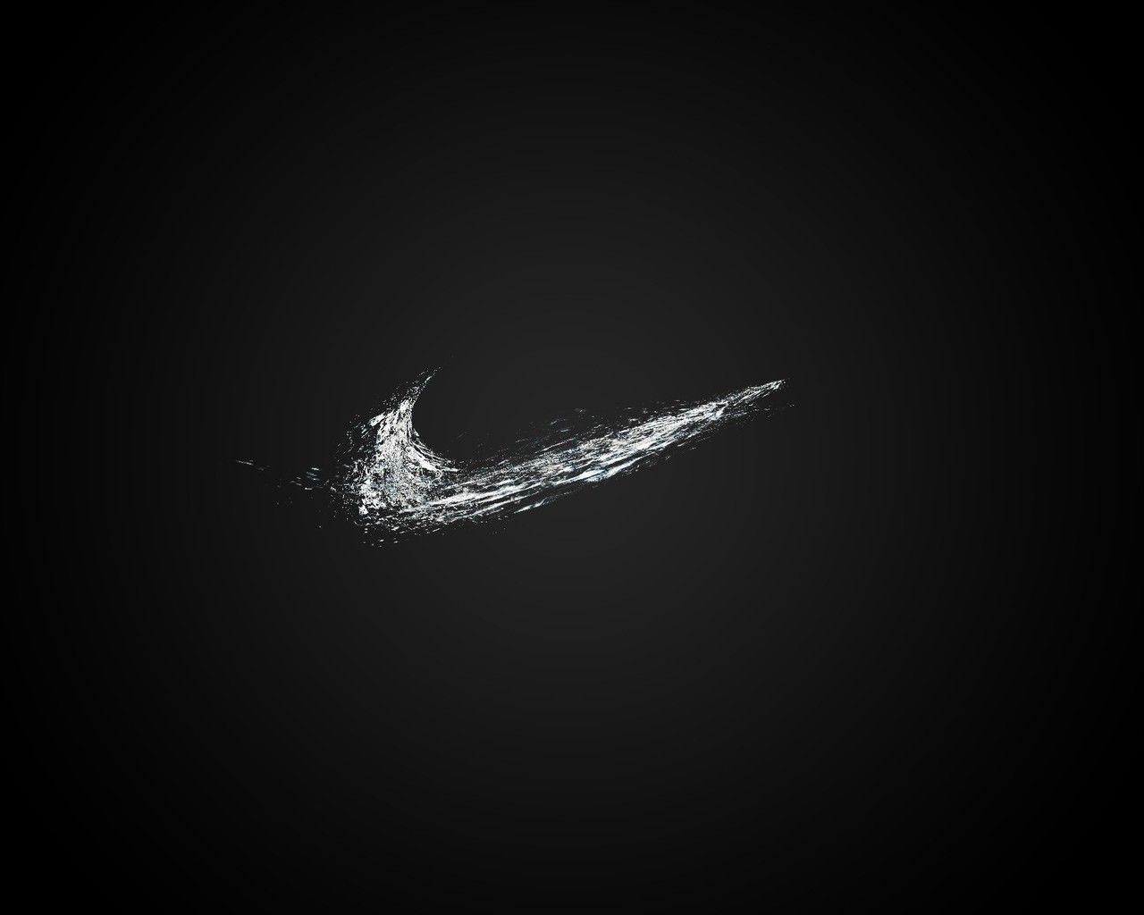 Nike, Nike-Logo, Swoosh, Wasser, Grauer Hintergrund, HD Wallpaper