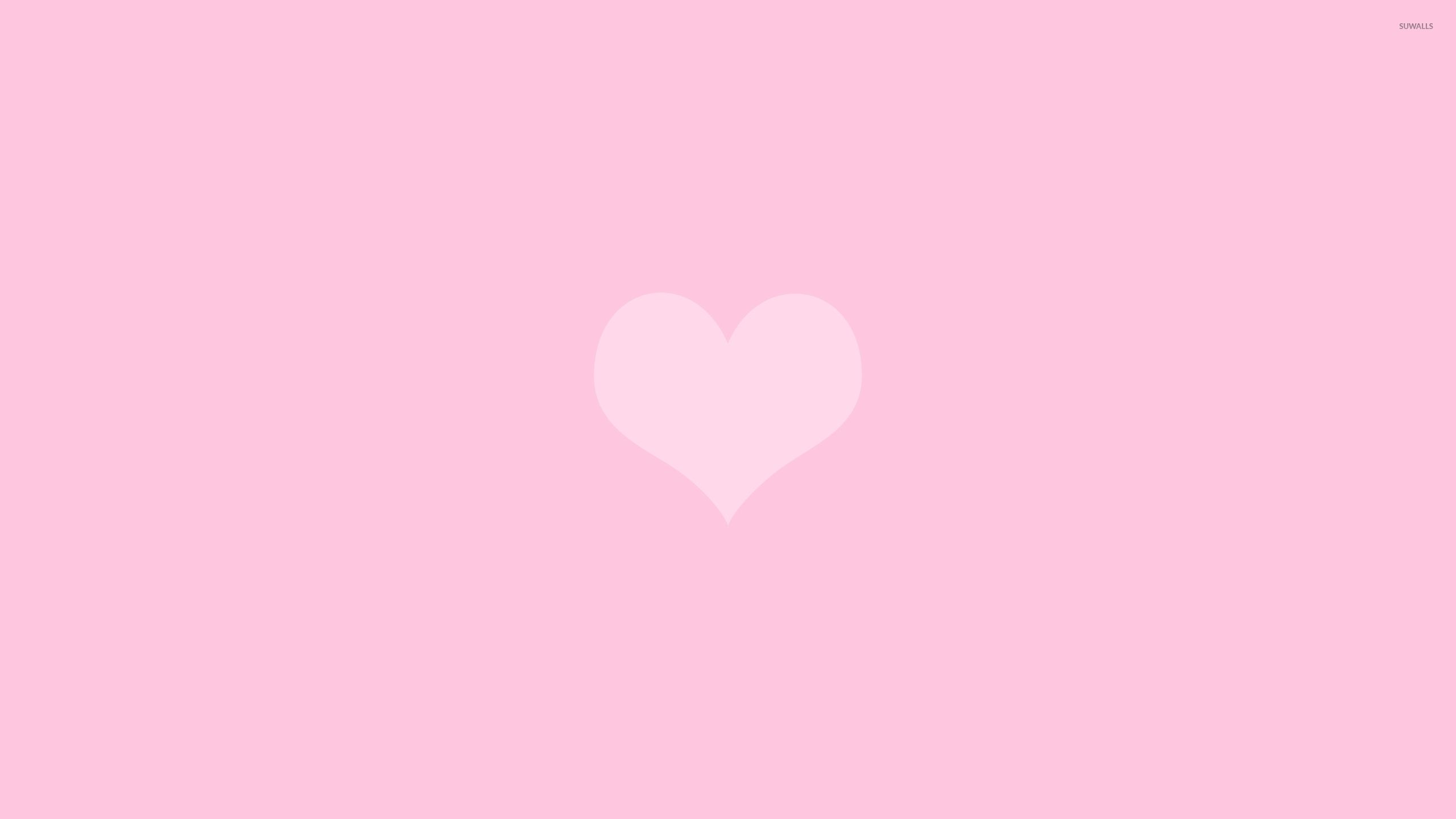 Rosa Herz, Rosa Hintergrund, Minimalistisch, Pastell, Schlicht, 2K Wallpaper
