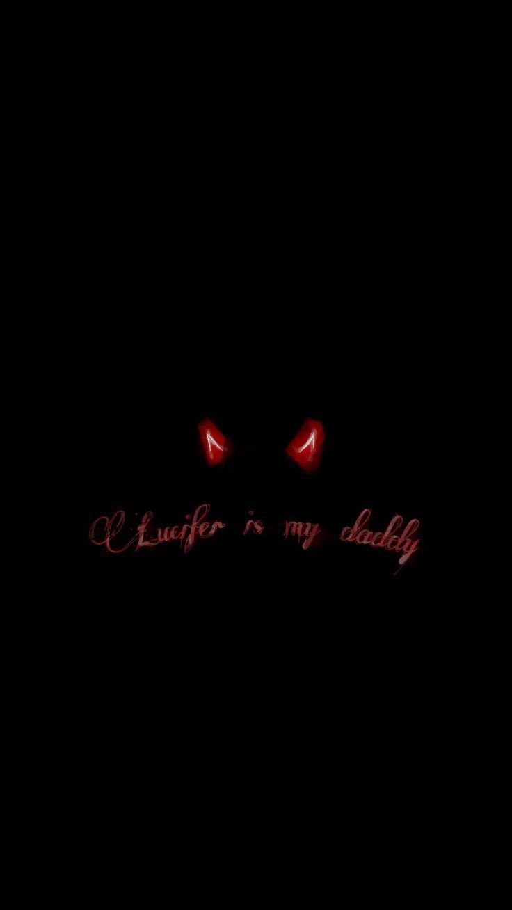 Rote Augen, Schwarzer Hintergrund, Minimalistisch, Schriftzug, Dunkel, Sperrbildschirm fürs iPhone