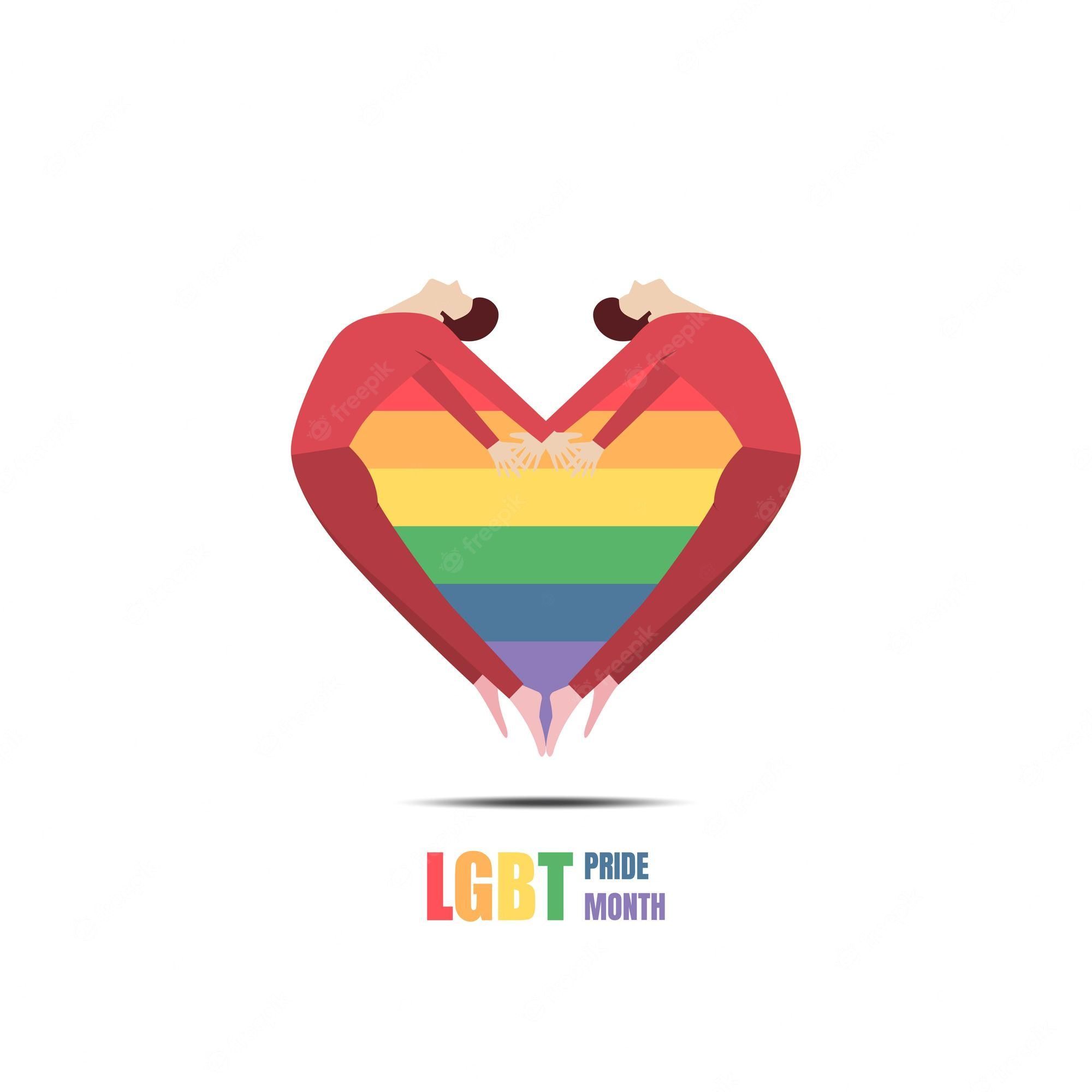 LGBT Pride Month, Regenbogenherz, Pride, Hände, Regenbogen, Hintergrundbild fürs iPad