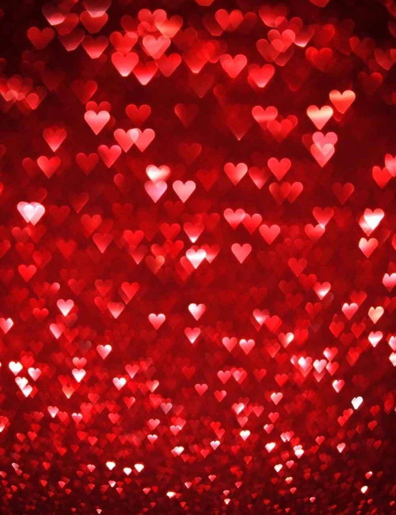 Herzen, Bokeh, Valentinstag, Rote Lichter, HD, iPad-Hintergrundbild