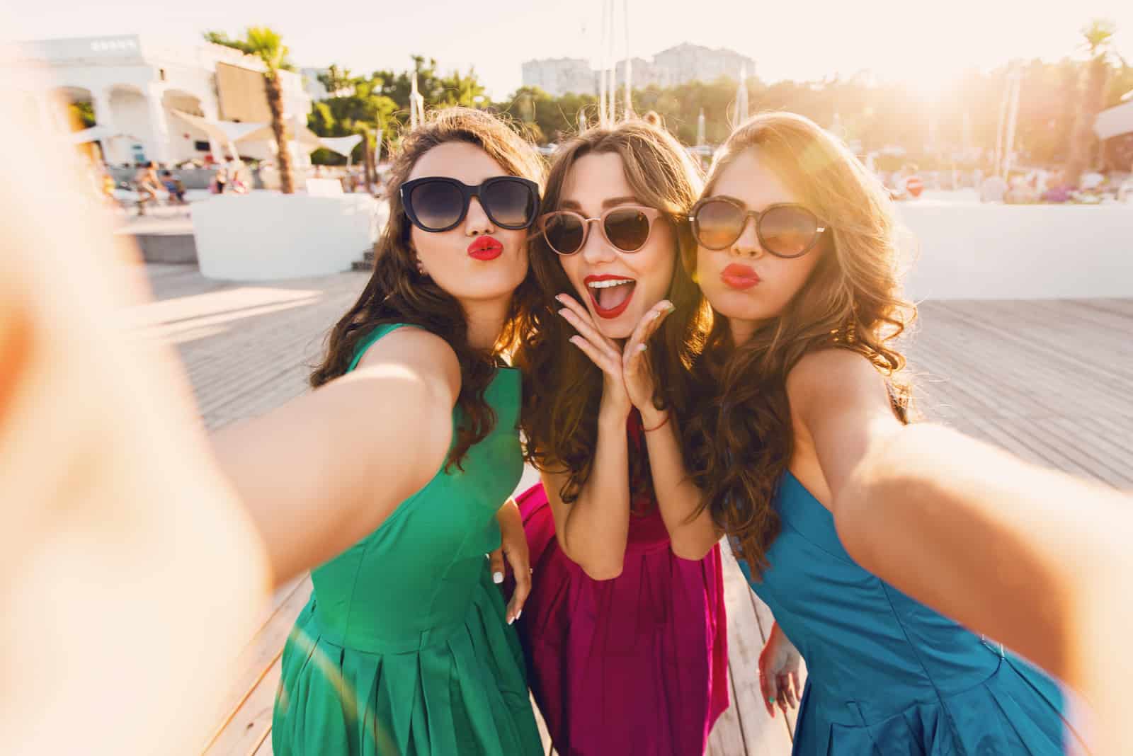 Selfie, Freundinnen, Sonnenbrillen, Sommer, Spaß, HD, Hintergrundbild für den PC