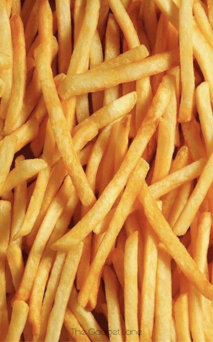 Pommes frites, Fritten, Goldgelb, Nahaufnahme, Fast Food, Hintergrundbild fürs Handy