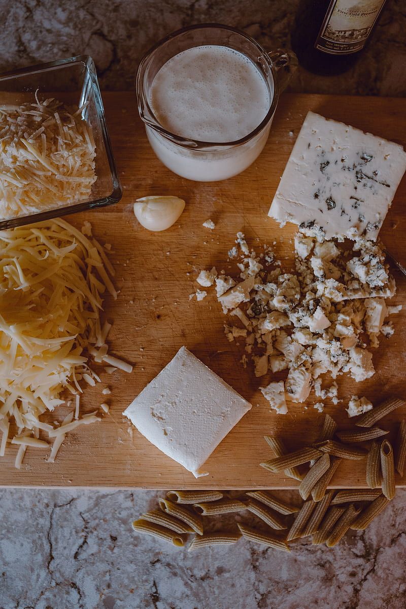 Frische Pasta, Mehl, Holztisch, Rustikal, HD, iPad-Hintergrundbild
