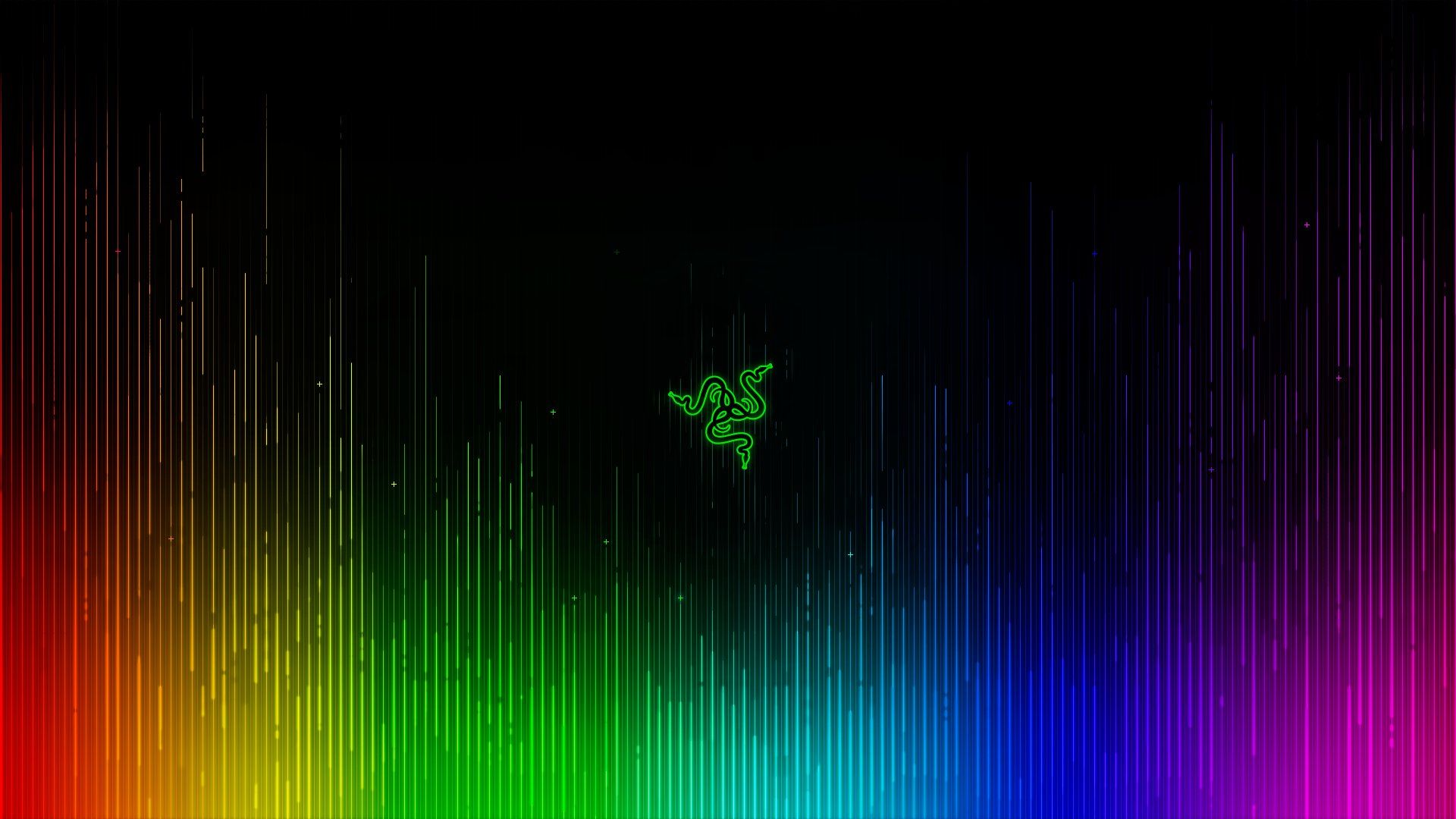 Razer, Razer-Logo, Equalizer, Regenbogenfarben, Gaming, Schwarzer Hintergrund, 1080p Wallpaper
