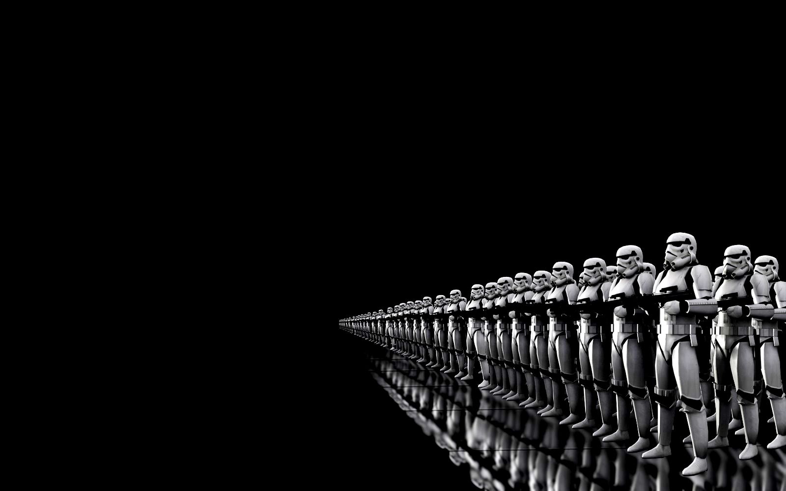 Stormtrooper, Star Wars, Armee, Reihe, Schwarzer Hintergrund, HD Wallpaper