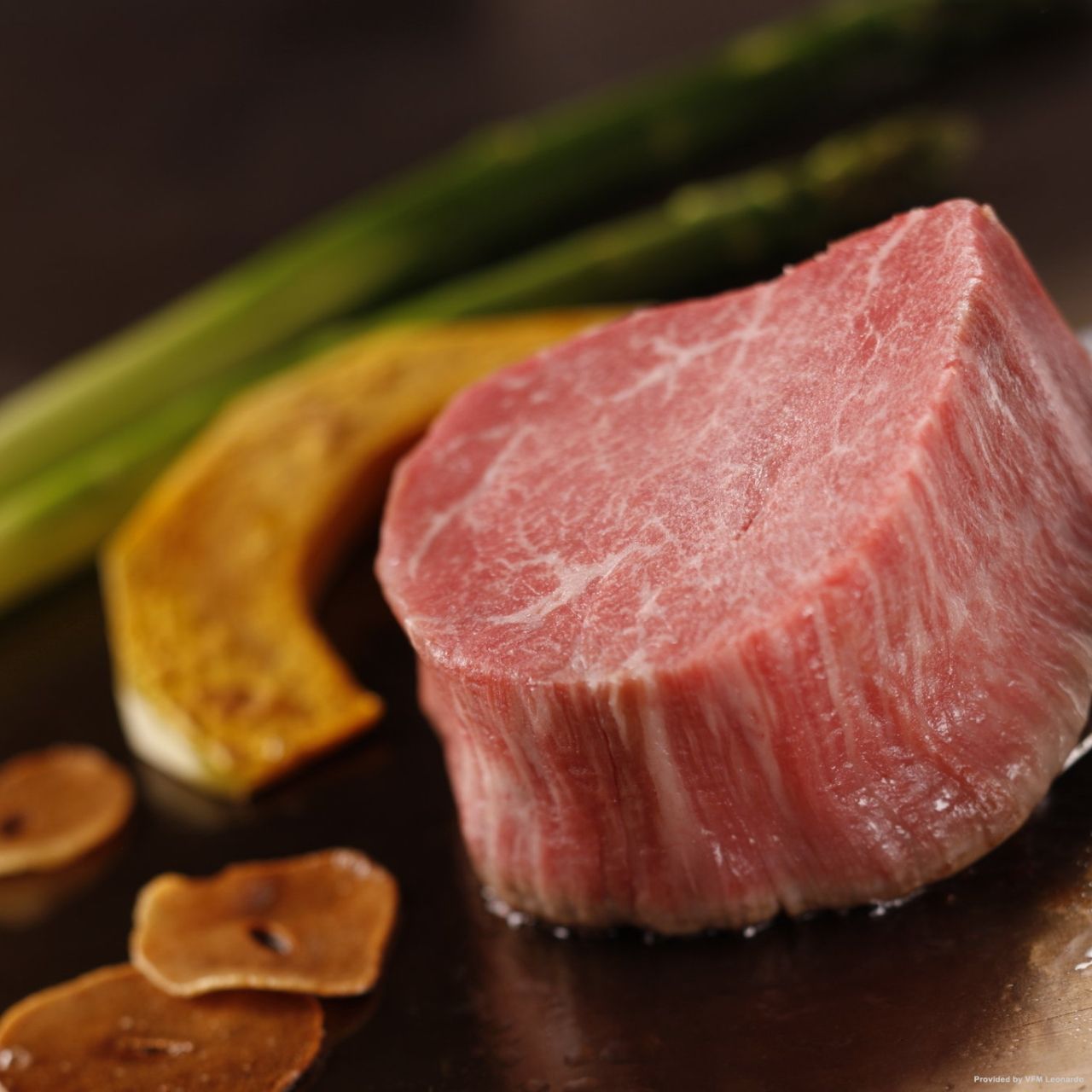 Rinderfilet, Wagyu, Marmorierung, Kürbis, Lauch, HD, Hintergrundbild fürs Tablet