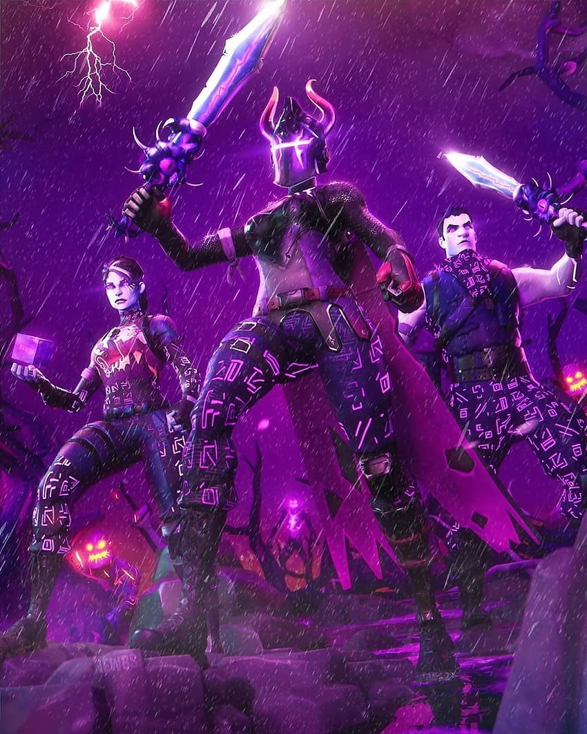Fortnite, Skins, Schwert, Lila, Dunkel, HD, iPad-Hintergrundbild