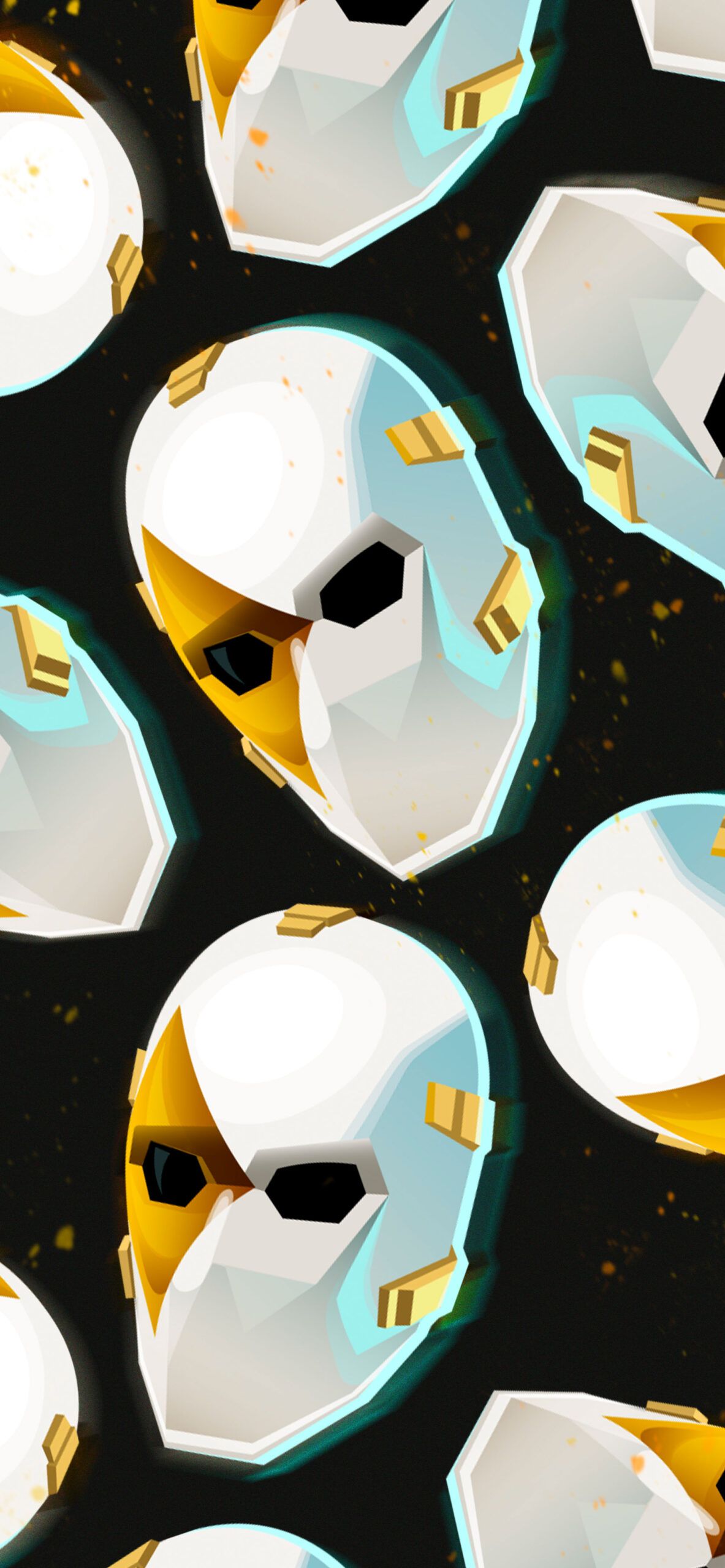 Fortnite, Goldene Masken, Muster, Schwarz, Full HD, Sperrbildschirm fürs iPhone