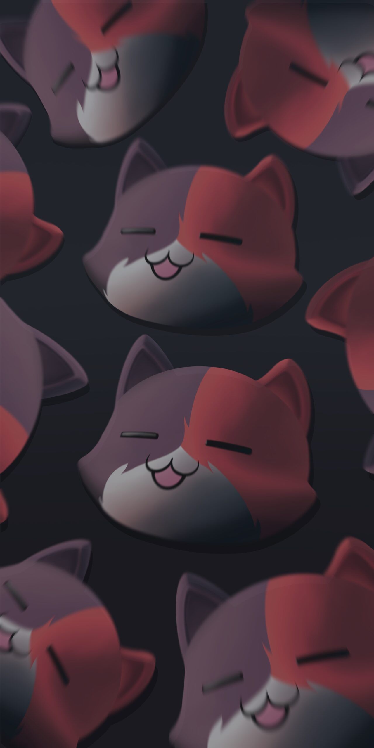 Meowscles, Fortnite, Katzen, Muster, Dunkelrot, Hochformat, Hintergrundbild fürs Smartphone