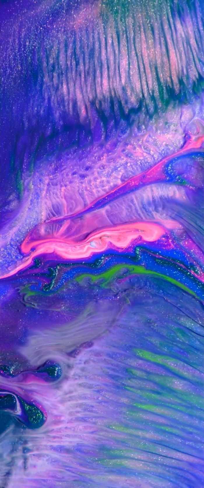 Flüssige Kunst, Holografisch, Blau und Lila, Abstrakt, Hintergrundbild für iPhone und Android
