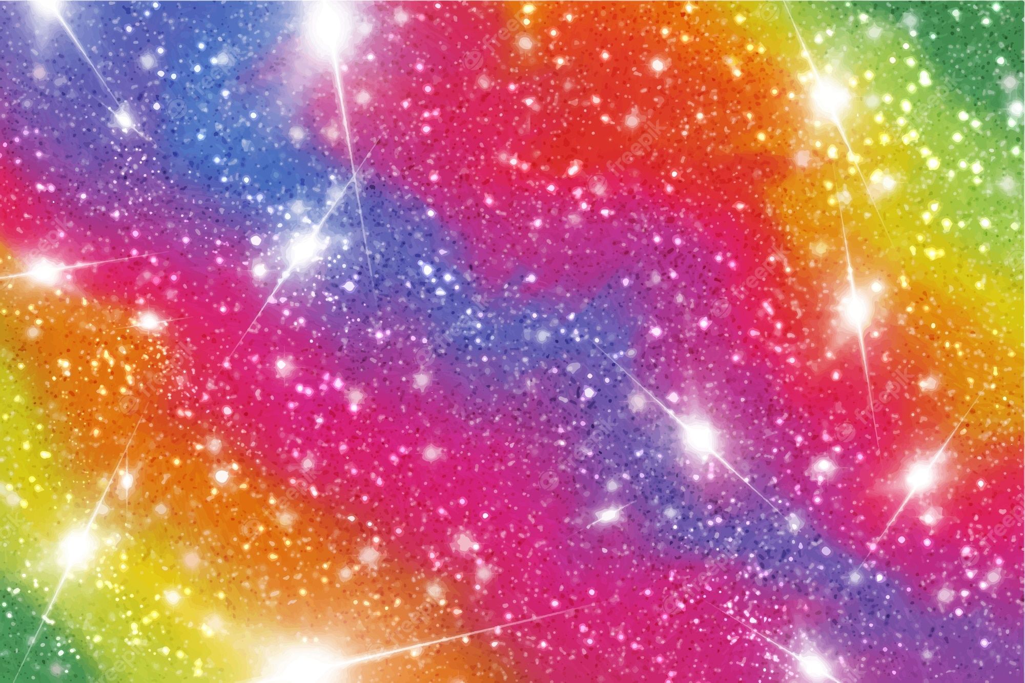 Regenbogenglitzer, Sterne, Bunt, Funkeln, Diagonal, Full HD, Desktop-Hintergrund für Windows