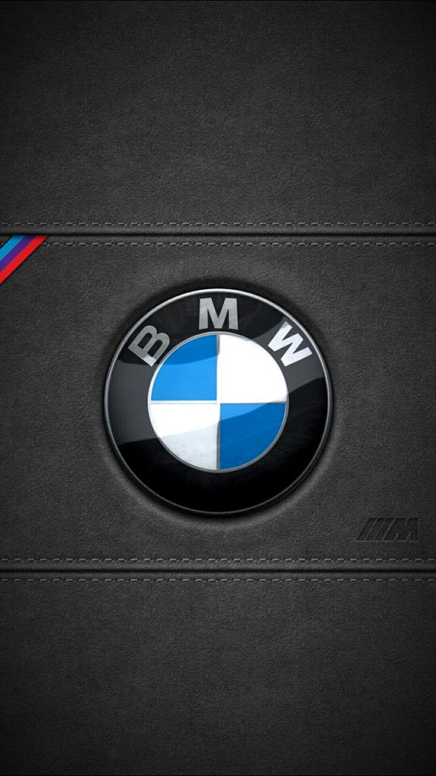 BMW-Logo, BMW M, Lederstruktur, Schwarz, Minimalismus, Hintergrundbild für iPhone und Android