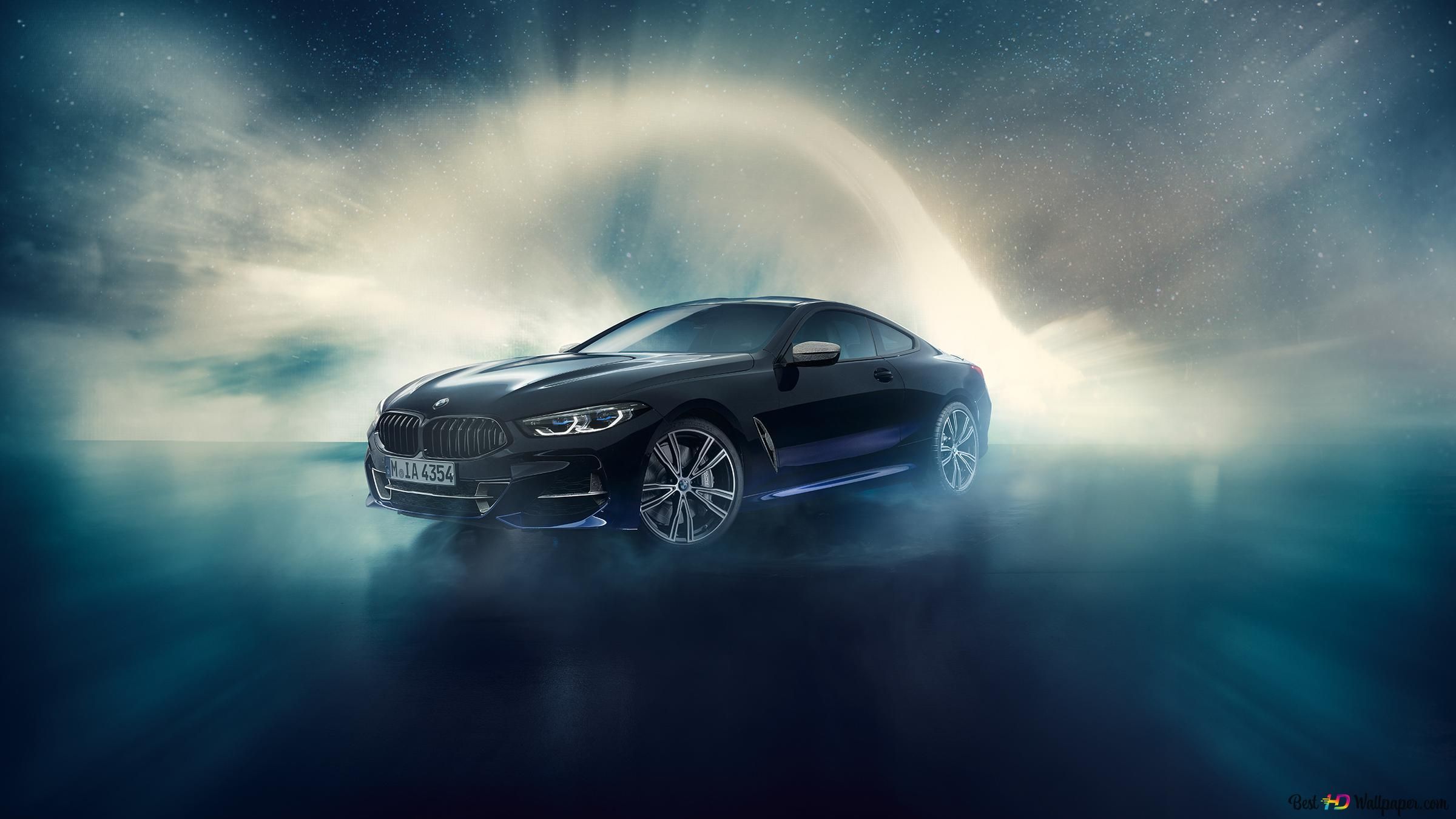 BMW 8er (G15), Coupé, Nebel, Dramatisches Licht, Digitale Kunst, Full HD, Desktop-Hintergrund