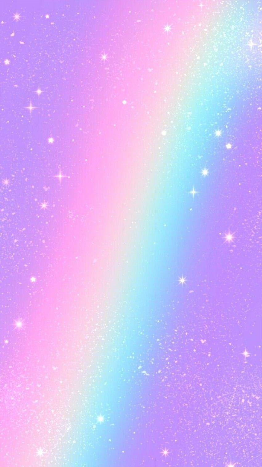 Regenbogen, Pastell, Lila, Glitzer, Verträumt, HD, Hintergrundbild fürs Handy