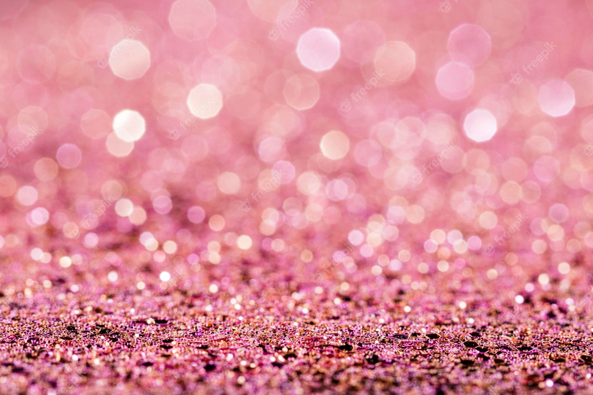 Rosa Glitzer, Bokeh, Nahaufnahme, Rosegold, Full HD, Desktop-Hintergrund für Windows