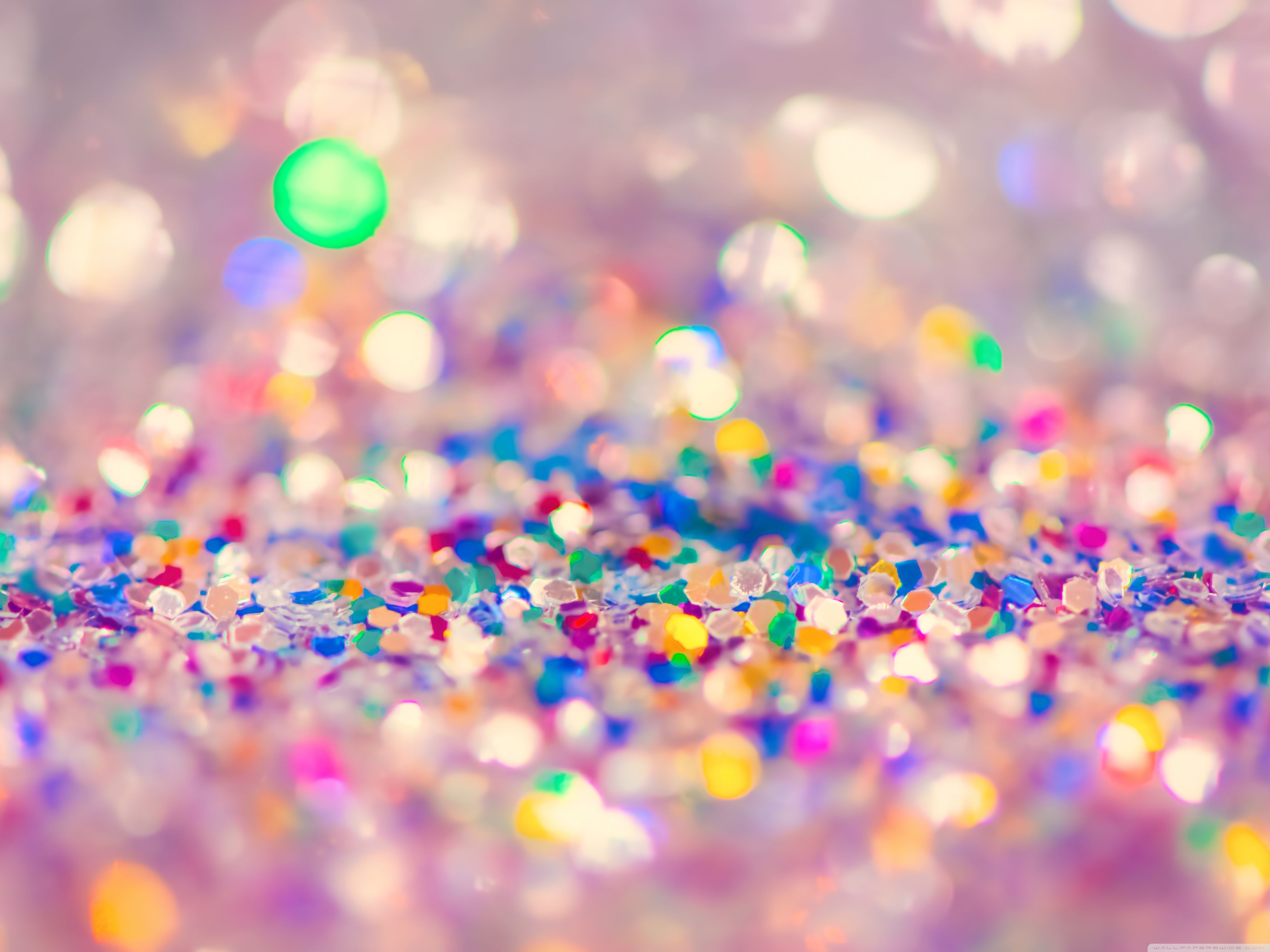 Bunter Glitzer, Konfetti, Bokeh, Pastell, 4K, iPad-Hintergrundbild