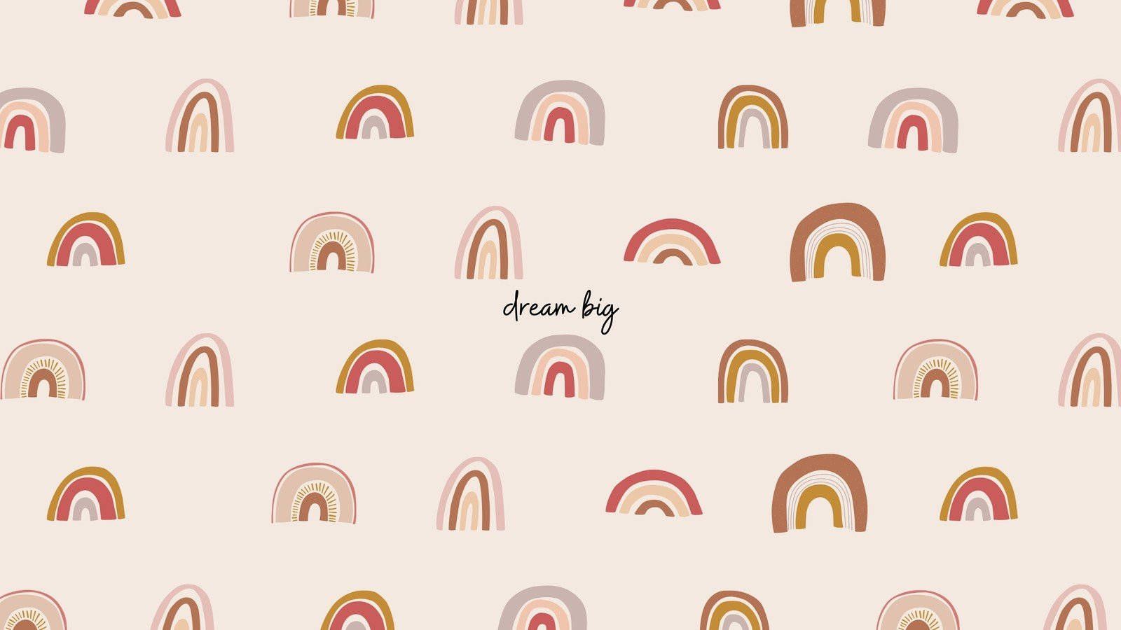 Dream big, Regenbogen, Muster, Spruch, Pastell, HD, Hintergrund für den Desktop