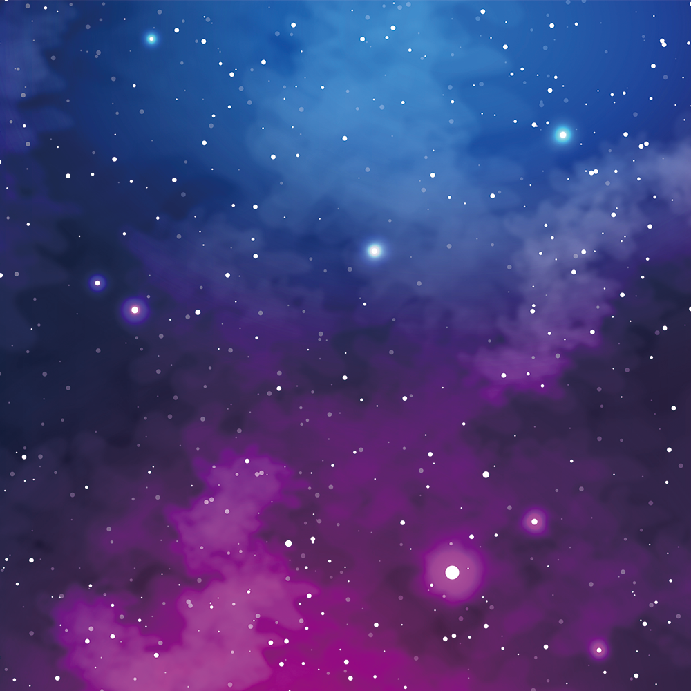 Galaxie, Sterne, Nebel, Blau und Lila, Hintergrundbild für iPad und Tablet