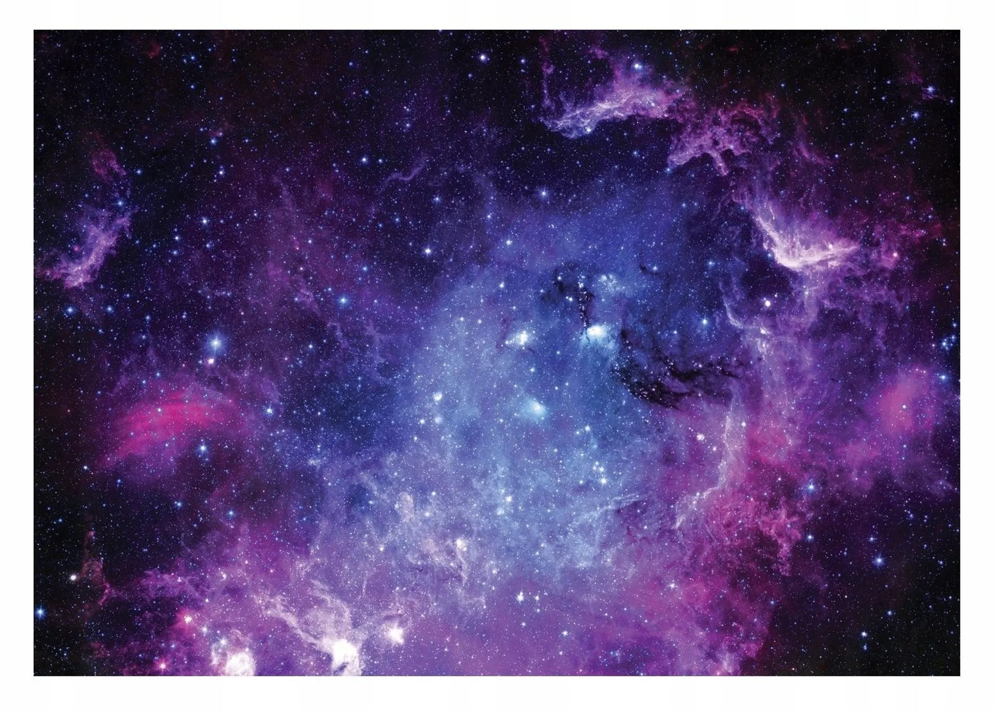 Nebel, Weltraum, Galaxie, Lila und Blau, Sterne, Full HD, Desktop-Hintergrund für Windows