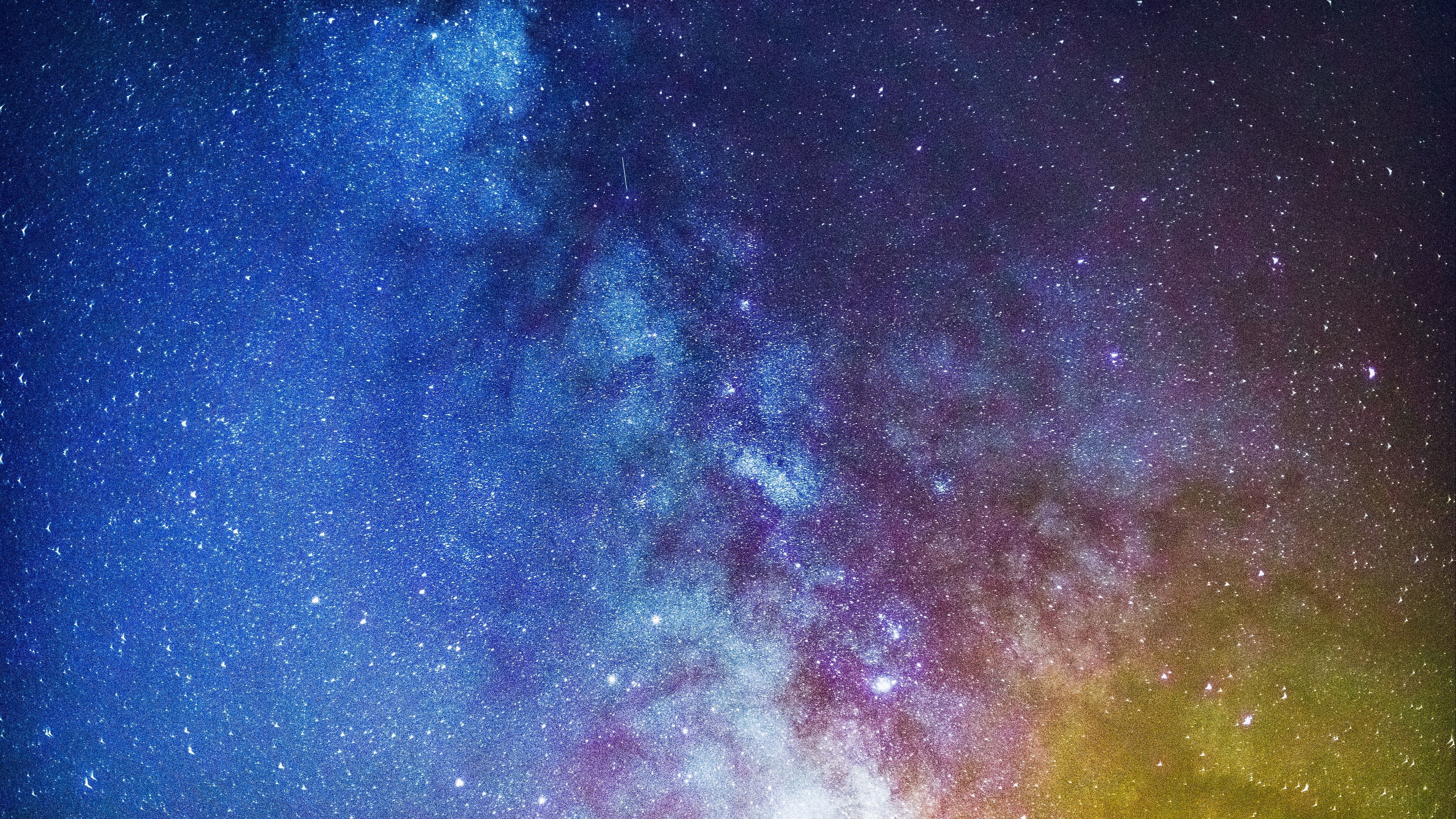 Milchstraße, Sternenhimmel, Weltraum, Nacht, Blau, 4K, Hintergrundbild für den PC