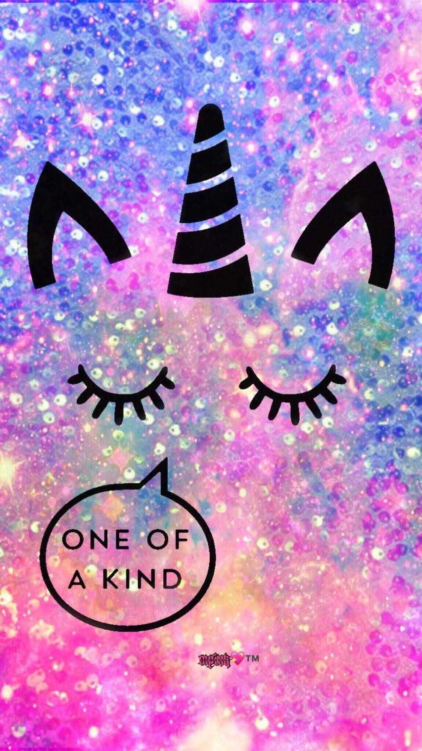 Einhorngesicht, One of a Kind, Pastellglitzer, Niedlich, Wimpern, HD, iPhone-Hintergrundbild