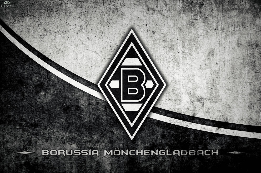 Borussia Mönchengladbach, Wappen, Betontextur, Grau, Hintergrund