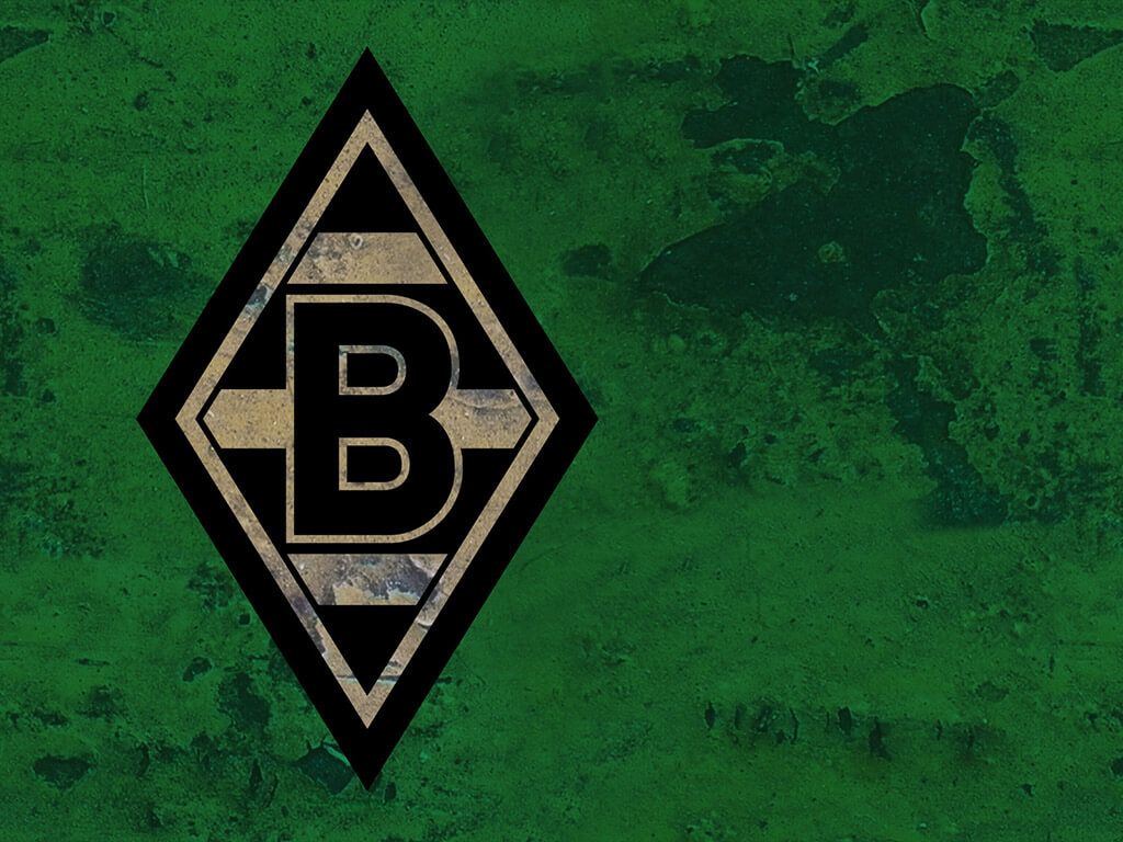 Borussia Mönchengladbach, Wappen, Grüne Textur, Gladbach, Hintergrundbild fürs Tablet