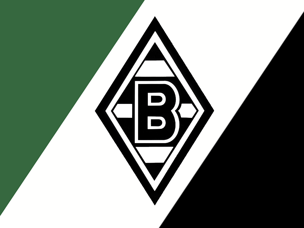 Borussia Mönchengladbach, Raute, Wappen, Schwarz-weiß-grün, Hintergrundbild fürs iPad