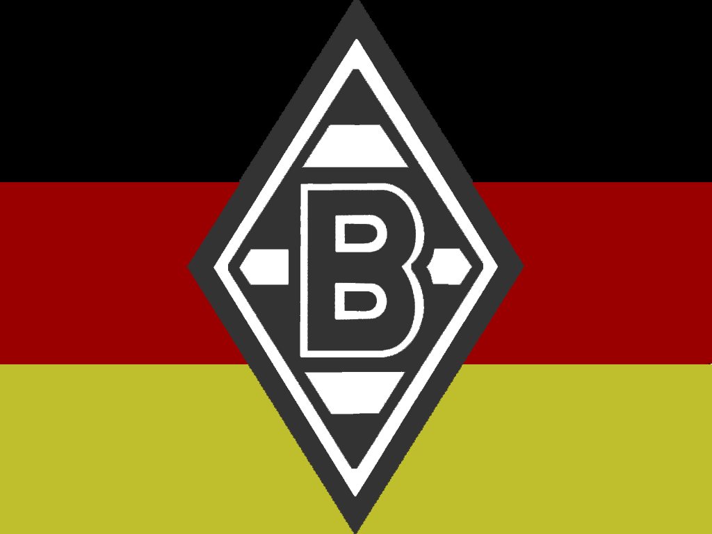 Borussia Mönchengladbach, Wappen, Deutschlandfahne, Schwarz-rot-gold, Hintergrundbild fürs iPad