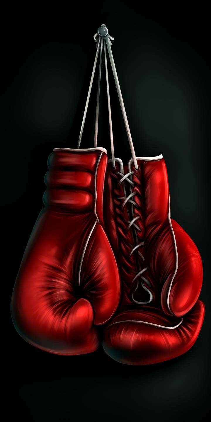 Boxhandschuhe, Rot, Hängend, Schwarzer Hintergrund, HD, Sperrbildschirm fürs iPhone