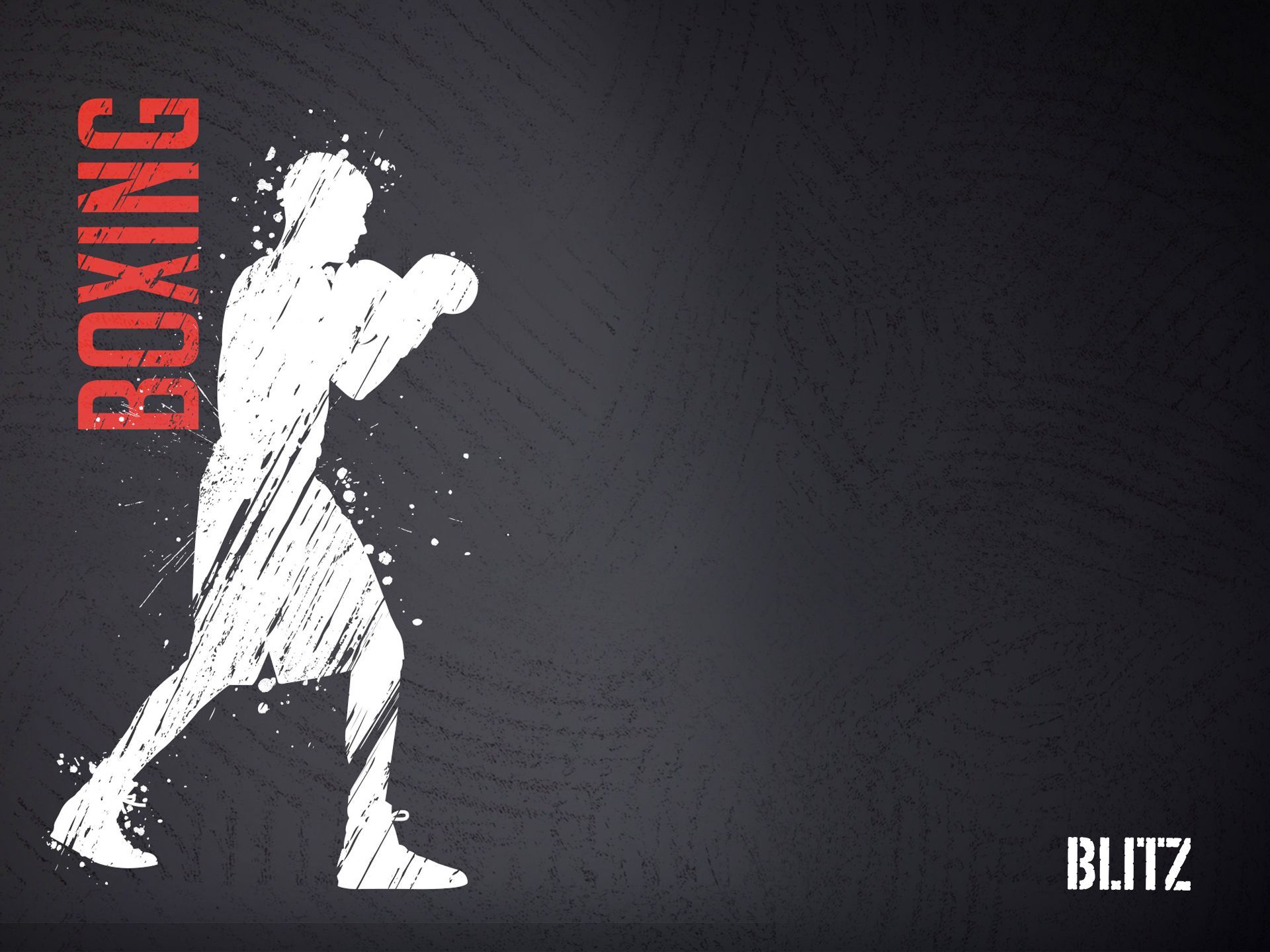 Boxer-Silhouette, Blitz, Typografie, Grafik, Full HD, Hintergrundbild fürs Tablet