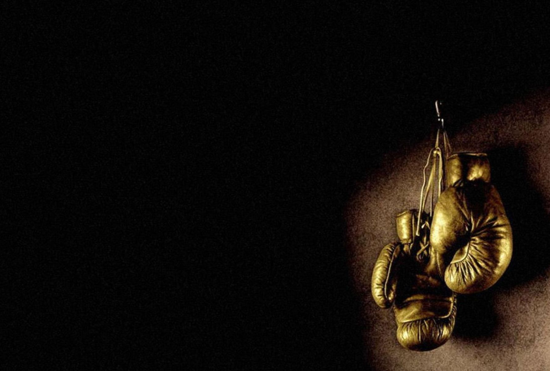 Goldene Boxhandschuhe, Schwarzer Hintergrund, Minimalistisch, HD Wallpaper