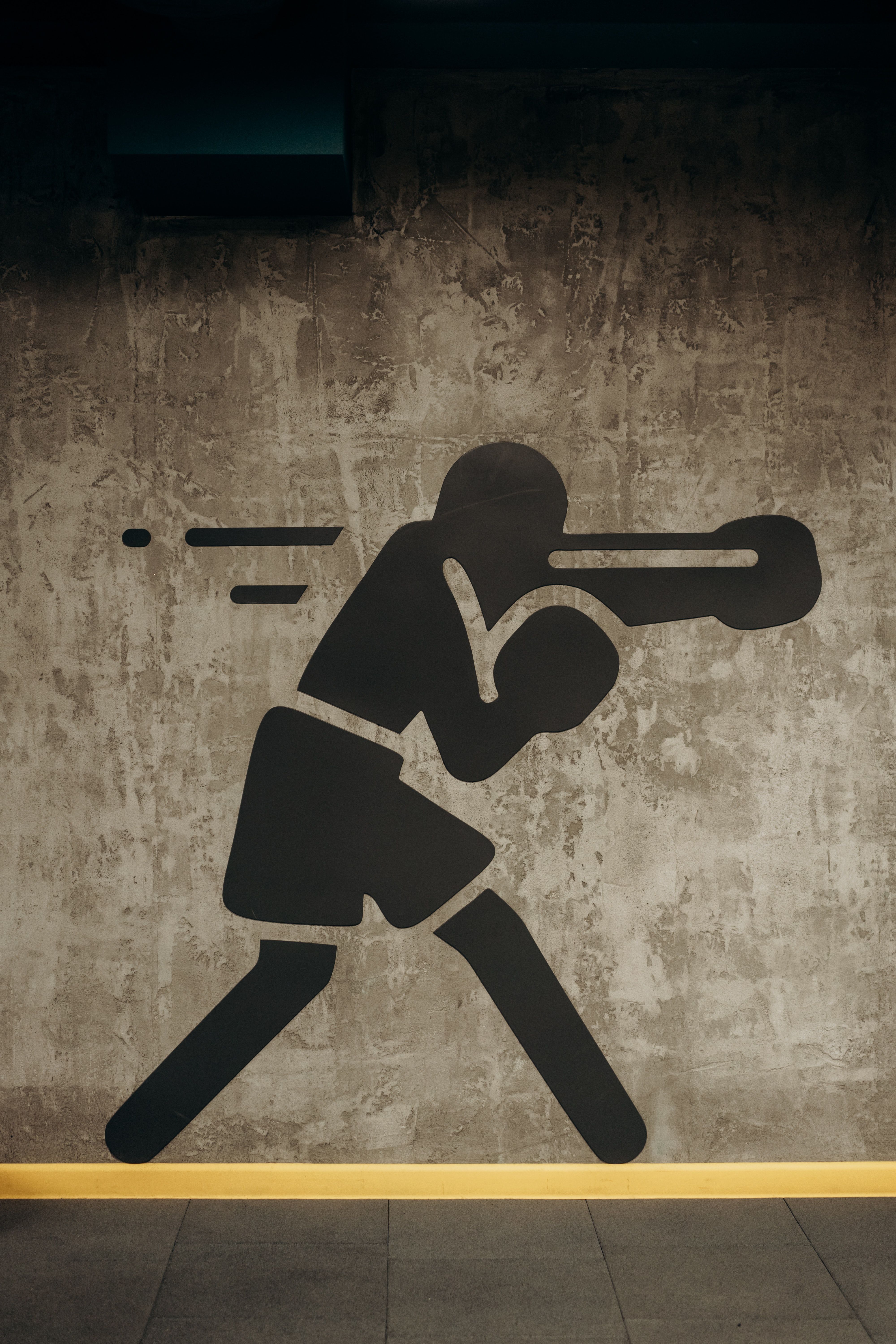 Boxer-Piktogramm, Wandkunst, Beige, Hochformat, QHD+, Hintergrundbild fürs Handy