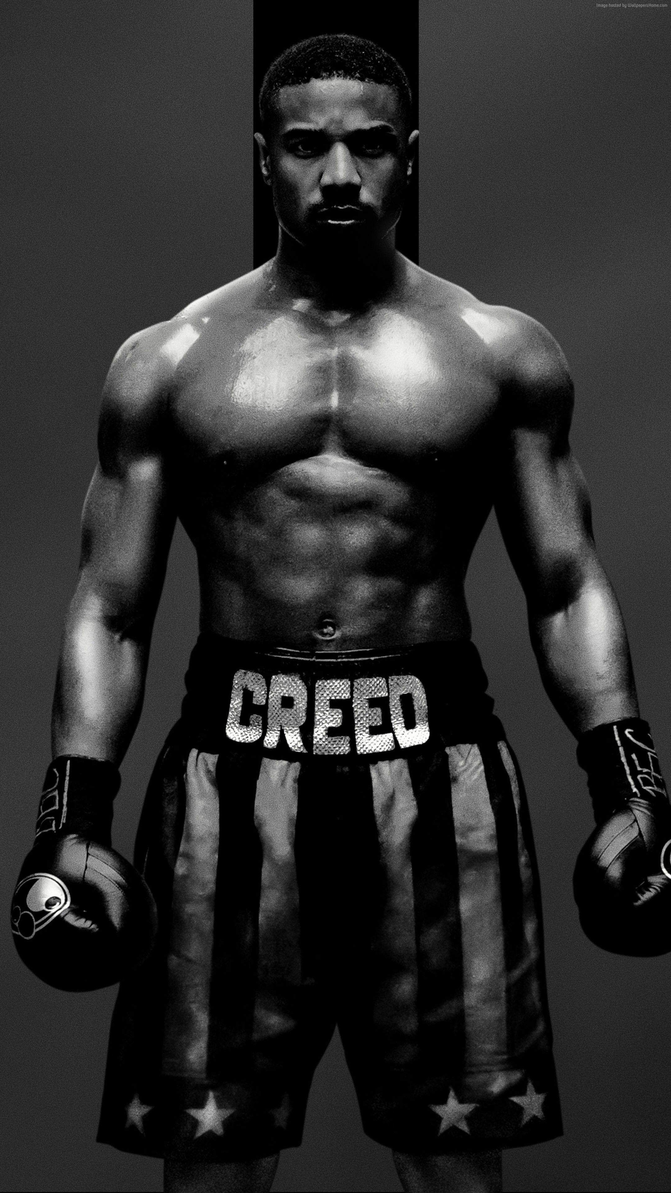 Creed, Adonis Creed, Michael B. Jordan, Boxershorts, Schwarz-weiß, Android-Hintergrundbild