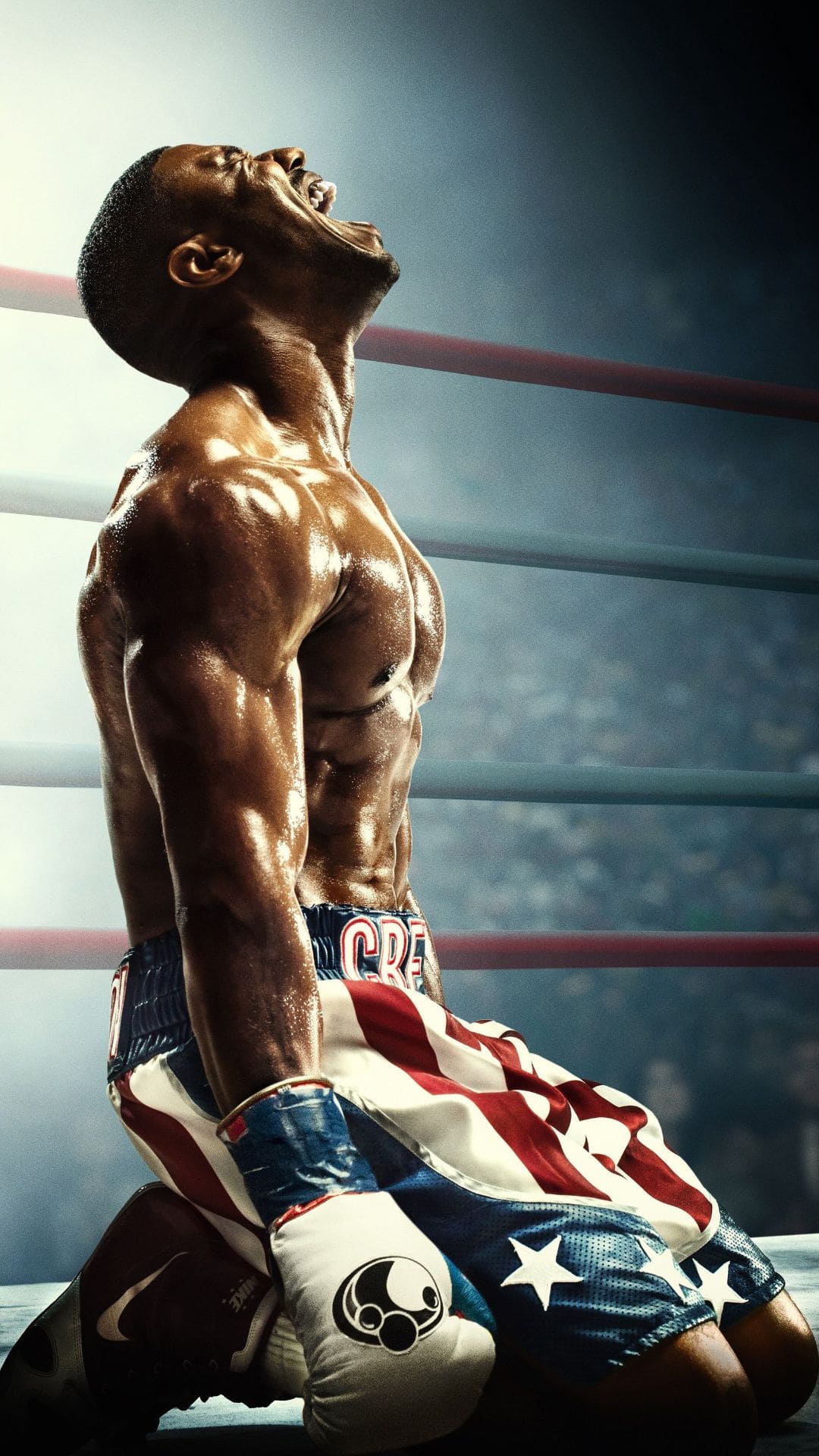 Creed, Adonis Creed, Boxring, US-Flagge, Full HD, Hintergrundbild fürs Handy