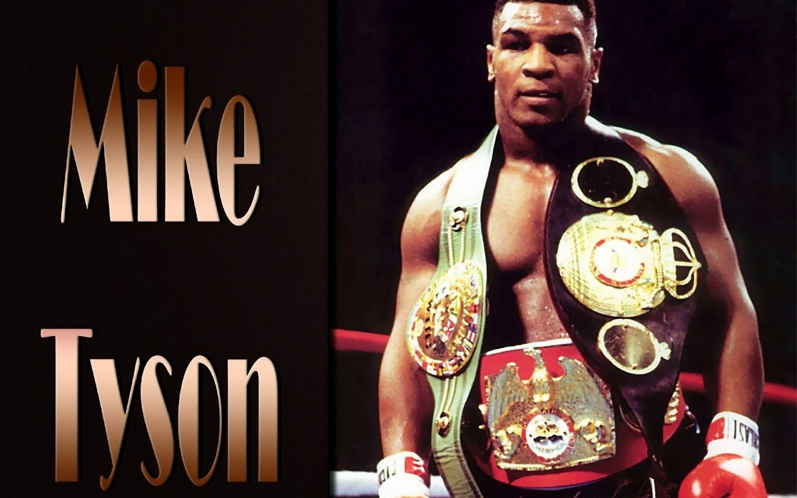 Mike Tyson, Weltmeistergürtel, Champion, Schriftzug, 16:10, HD-Hintergrundbild für den Desktop