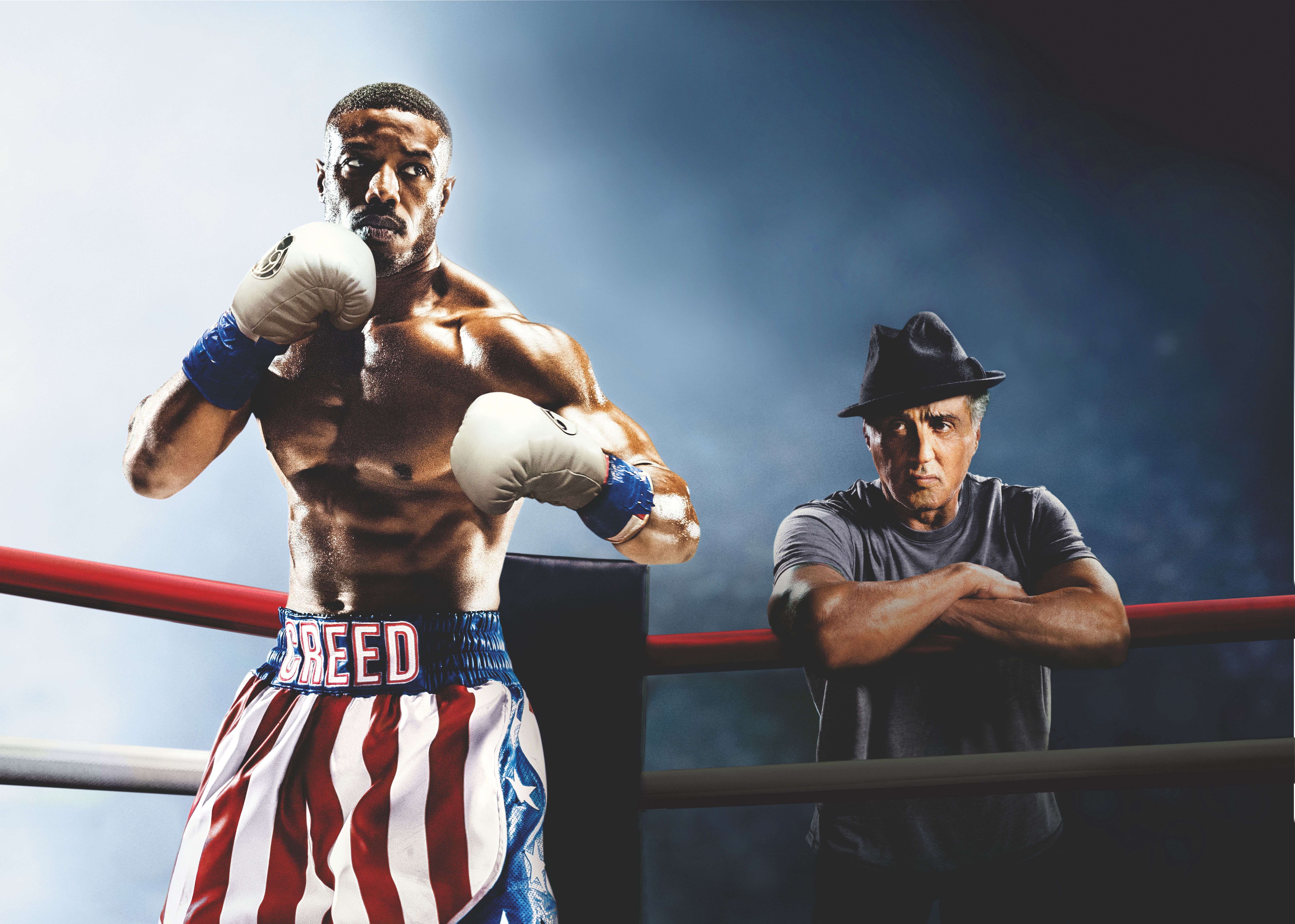 Creed, Adonis Creed, Rocky Balboa, Sylvester Stallone, Boxring, 6K, Desktop-Hintergrund