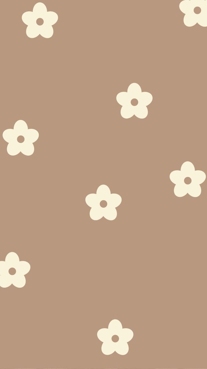 Blümchen, Muster, Taupe, Niedlich, Hochformat, Hintergrundbild fürs Smartphone