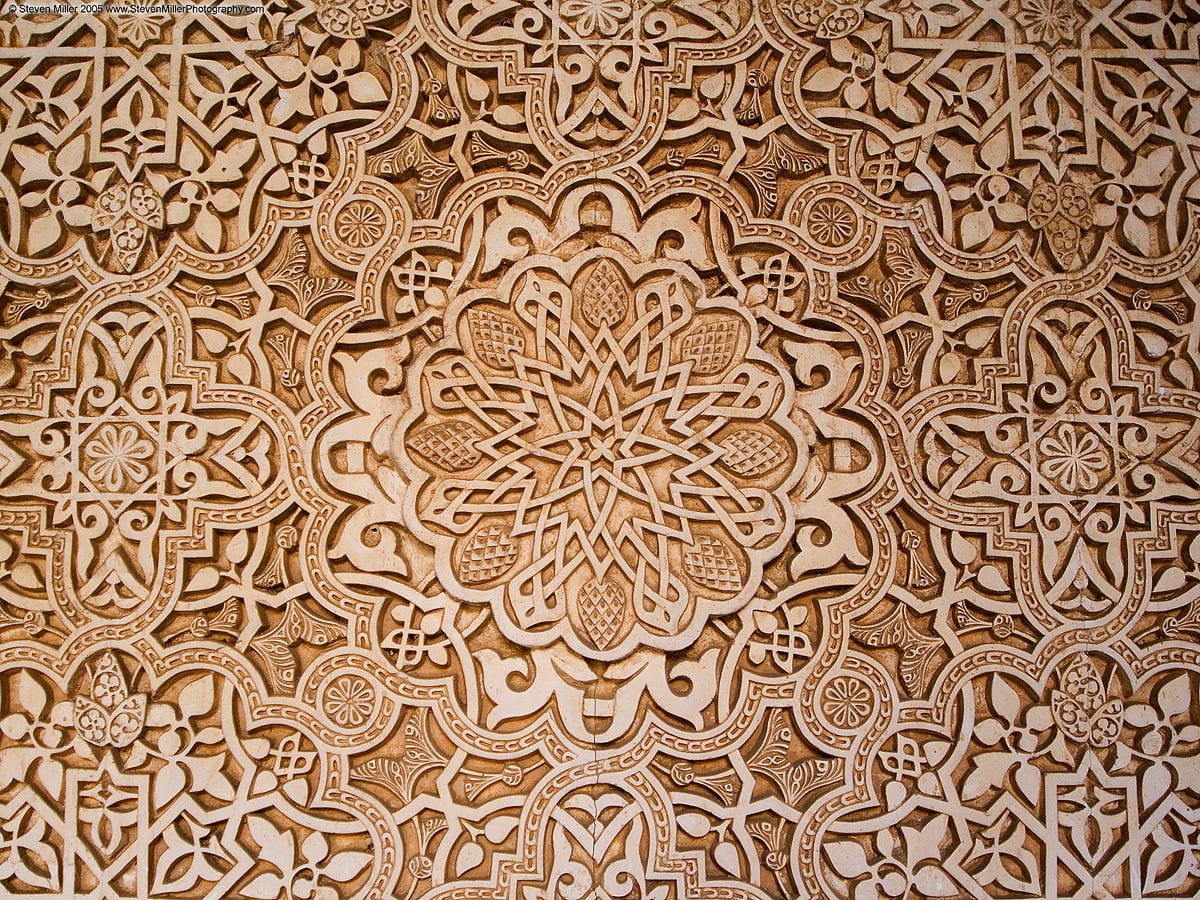 Ornament, Mandala, Relief, Orientalisch, Hintergrundbild für iPad und Tablet